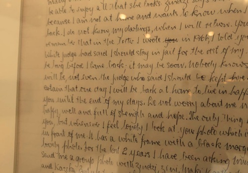 Original letter written by Nelson Mandela